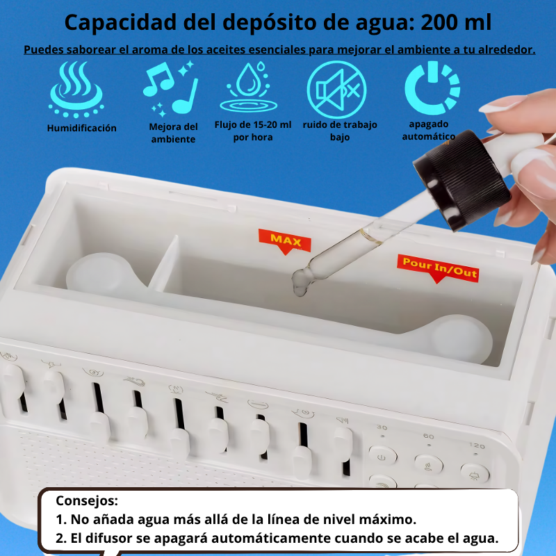 Altavoz y humidificador 4 en 1 de alta fidelidad